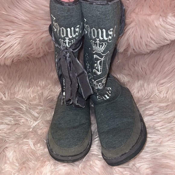 Juicy couture grey boots size 7 - Picture 2 of 9